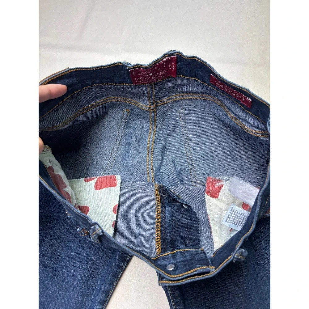Lucky Brand Sweet Straight Dark Wash Ankle Jeans 4/27 W30 L29 Straight Leg Denim
